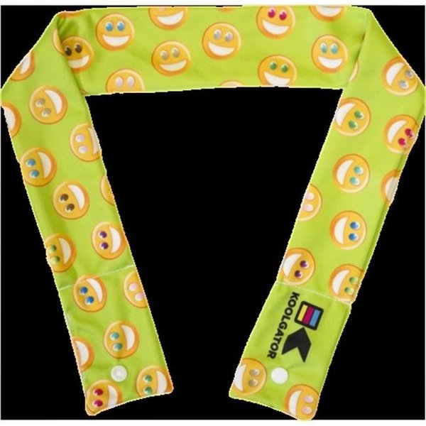 Koolgator KOOLGATOR CW-R-HA1 Cooling Neck Wrap - Happy; Smiles Design CW-R-HA1